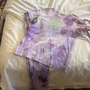 Nike Dri-Fit Purple and White Shirt L + Pant Xl